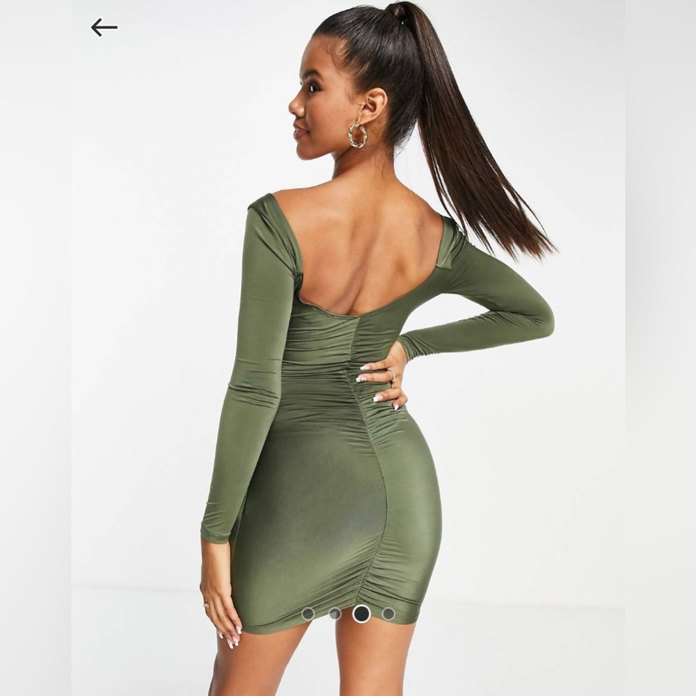 Asos Design Ruched Mini Dress - Picture 2 of 5